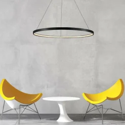 Sklep Kaja Stylowa obręcz wisząca, LED ring LP-909/1P L BK RING | Kaja Clearance