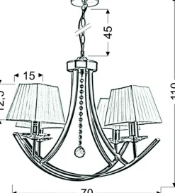 Sklep Kaja Stylowa, patynowa lampa wisząca 34-84555 VALENCIA | Kaja Oświetlenie* Randole Tradycyjne