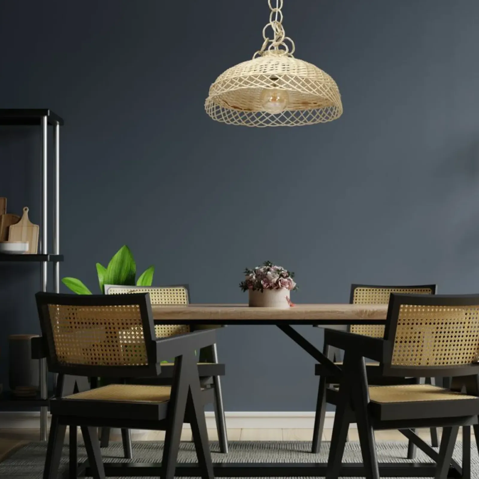 Sklep Kaja Stylowa, pleciona lampa wisząca w stylu boho MLP7997 VIMINI | Kaja Best Sale