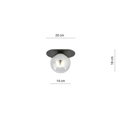 Sklep Kaja Stylowa, punktowa lampa sufitowa, mała kula 1119/1 PLAZA | Kaja* Plafony Nowoczesne