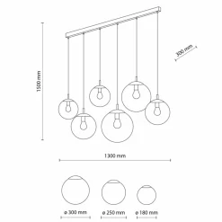 Sklep Kaja Stylowa, szeroka lampa liniowa nad stół TK 5383 ESME GRAPHITE | Kaja Best Sale