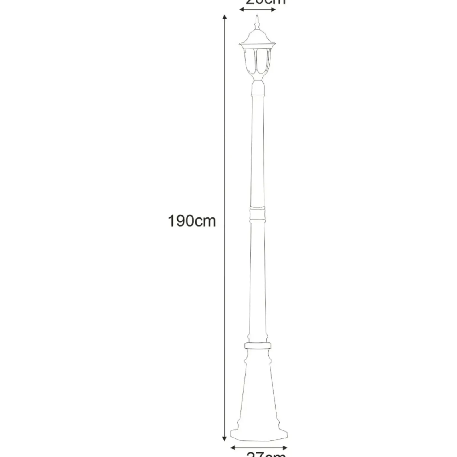 Sklep Kaja Stylowa zewnętrzna lampa stojąca K-7007B/1N VASCO | Kaja* Latarnie Ogrodowe|Lampy Ogrodowe Stojące