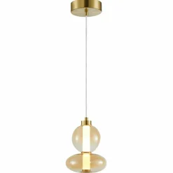 Sklep Kaja Stylowa, złota lampa wisząca LED do sypialni ML0345 DAPHNE | Kaja Cheap