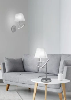 Sklep Kaja Stylowy kinkiet z białym abażurem 21-84418 VALENCIA | Kaja Oświetlenie* Kinkiety Tradycyjne