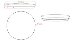 Sklep Kaja Stylowy, okrągły plafon LED do sypialni LP-335/1C M 4GD – BABILON* Lampy Led|Plafony Klasyczne