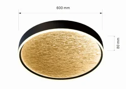 Sklep Kaja Stylowy plafon LED, złote wnętrze WF 9002-104L BORDEAUX | Kaja* Plafony Nowoczesne|Lampy Led
