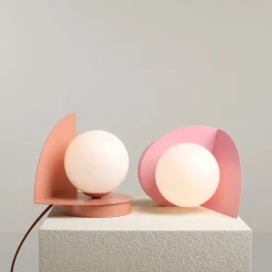 Sklep Kaja Subtelna, dziewczęca lampka nocna ⌀14cm 1125B11 z serii LOOP | Kaja Oświetlenie* Nowoczesne Lampki Stołowe