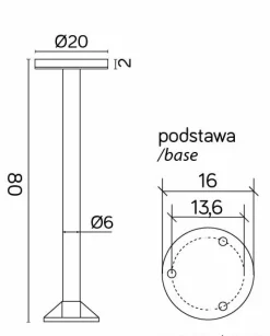 Sklep Kaja Słupek oświetleniowy, zmienna barwa, IP65 RO-800 z serii RONDO | Kaja Oświetleni* Lampy Ogrodowe Stojące
