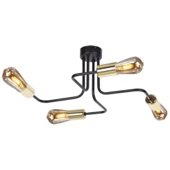 Sklep Kaja Symetryczna czarna lampa sufitowa do salonu K-4942 | Kaja Oświetlenie Discount