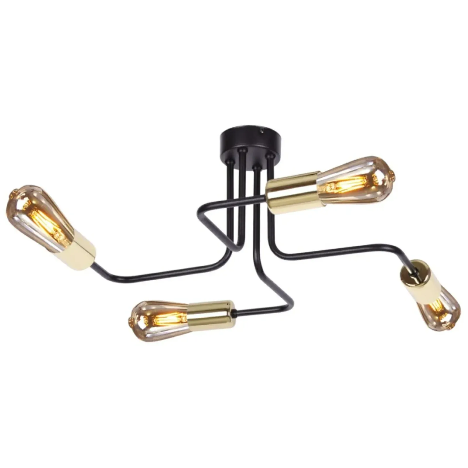 Sklep Kaja Symetryczna czarna lampa sufitowa do salonu K-4942 | Kaja Oświetlenie Discount