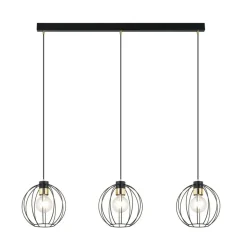 Sklep Kaja Symetryczna lampa wisząca na listwie czarno-złota 1222/3 z serii GINO Outlet