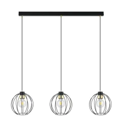 Sklep Kaja Symetryczna lampa wisząca na listwie czarno-złota 1222/3 z serii GINO Outlet