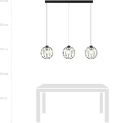 Sklep Kaja Symetryczna lampa wisząca na listwie czarno-złota 1222/3 z serii GINO Outlet