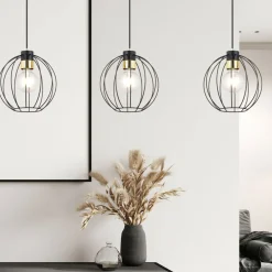 Sklep Kaja Symetryczna lampa wisząca na listwie czarno-złota 1222/3 z serii GINO Outlet