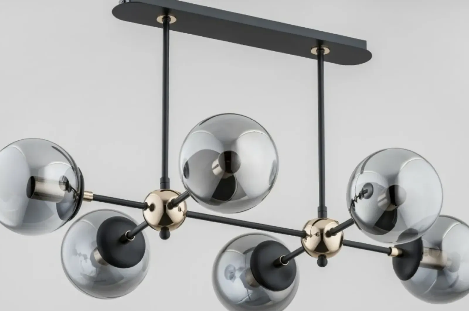 Sklep Kaja Symetryczna, loftowa lampa sufitowa, 6 kloszy AL 62173 | Kaja Discount