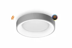Sklep Kaja Szara okrągła lampa sufitowa LED WIFI AZ3550 SOVANA | Kaja Oświetlenie szary Sale