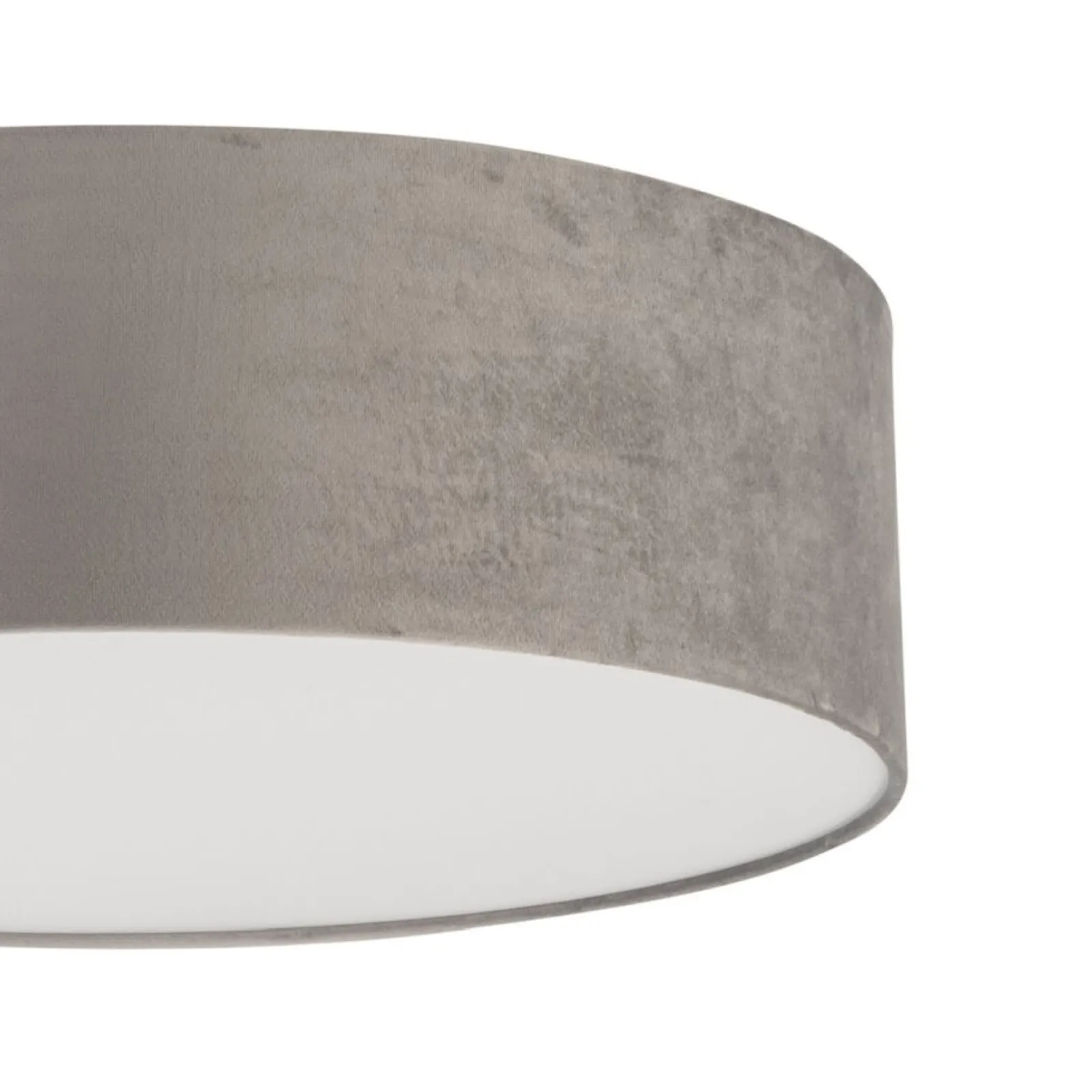 Sklep Kaja Szara, okrągła lampa sufitowa do sypialni ⌀40cm SIG 40650 SOFT | Kaja* Plafony Klasyczne|Plafony Nowoczesne