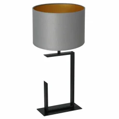 Sklep Kaja Szaro-złota lampka stołowa, do salonu LX 3418 z serii TABLE LAMPS* Lampki Stołowe Z Abażurem|Tradycyjne Lampki Stołowe