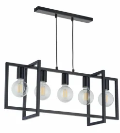 Sklep Kaja Szeroka, industrialna lampa wisząca nad stół SIG 32237 z serii EDEN czarny Discount