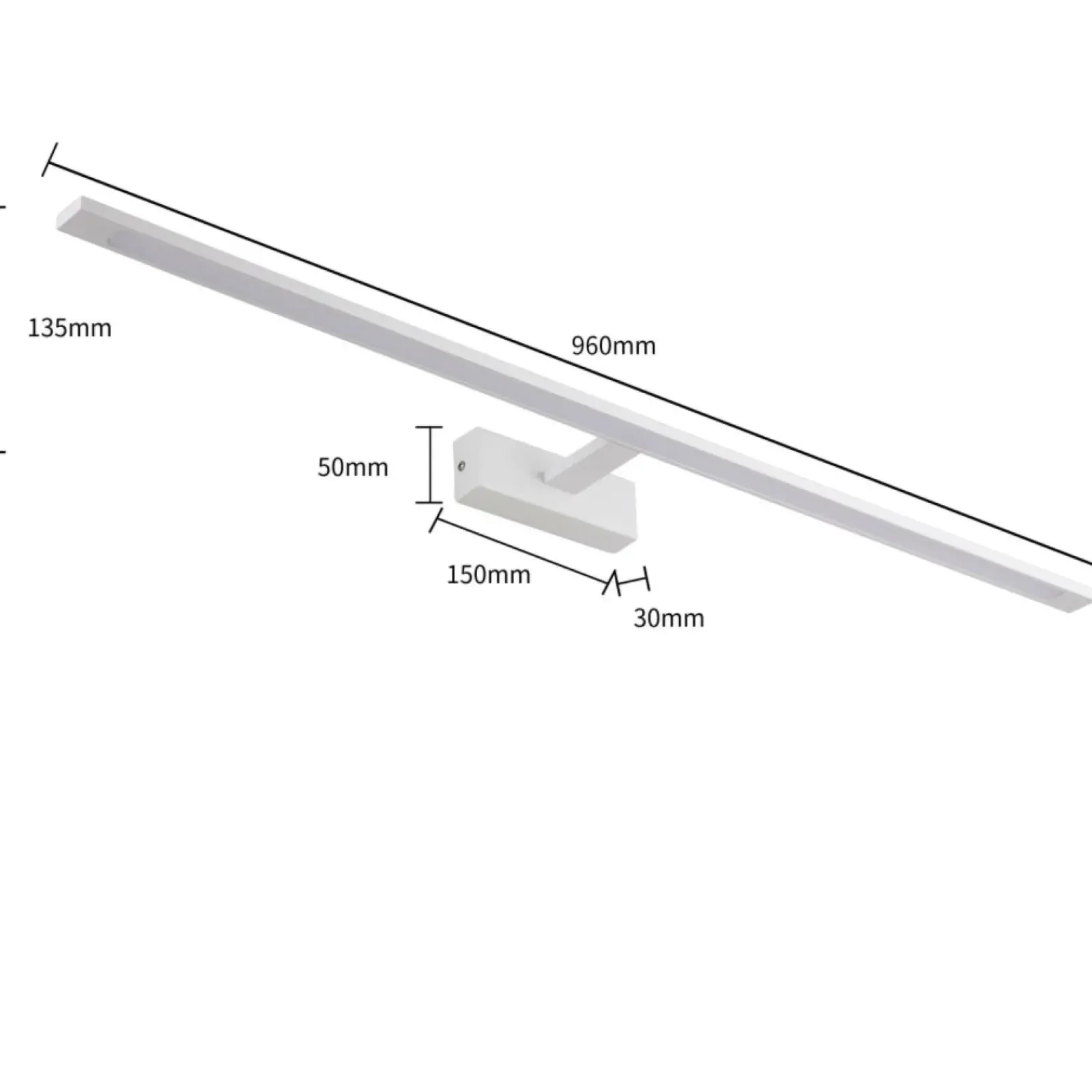 Sklep Kaja Szeroka lampa łazienkowa nad lustro 96cm GS-LWB-32W WH ISLA | Kaja* Lampy Led