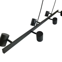Sklep Kaja Szeroka lampa do oświetlenia stołu lub baru LP-731/6L BK SNOW | Kaja Sale