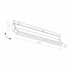 Sklep Kaja Szeroka lampa do szyny magnetycznej 1F 10645 LVM FOCUS OUT LED | Kaja* Szynoprzewody Podtynkowe|Szynoprzewody Natynkowe