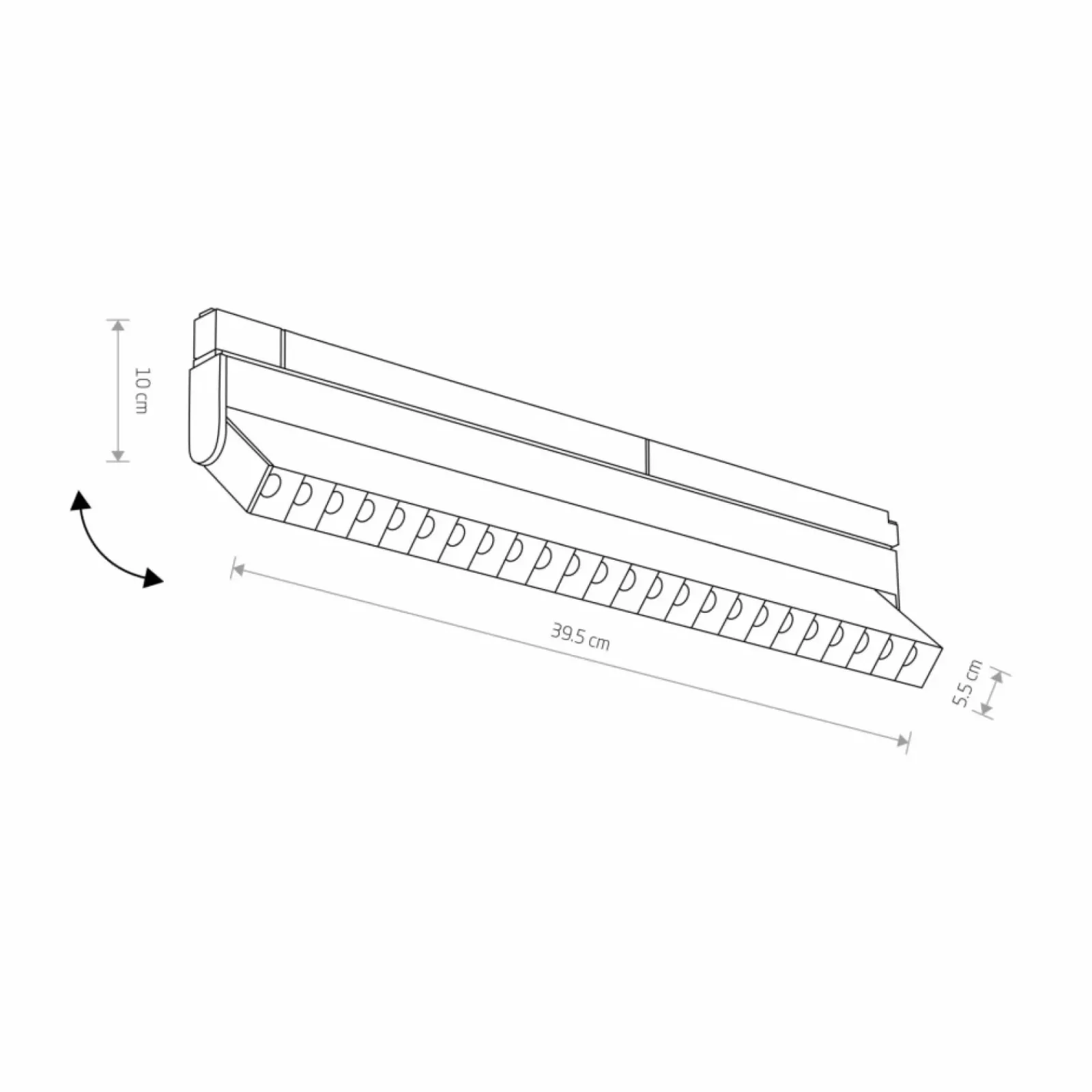 Sklep Kaja Szeroka lampa do szyny magnetycznej 1F 10645 LVM FOCUS OUT LED | Kaja* Szynoprzewody Podtynkowe|Szynoprzewody Natynkowe