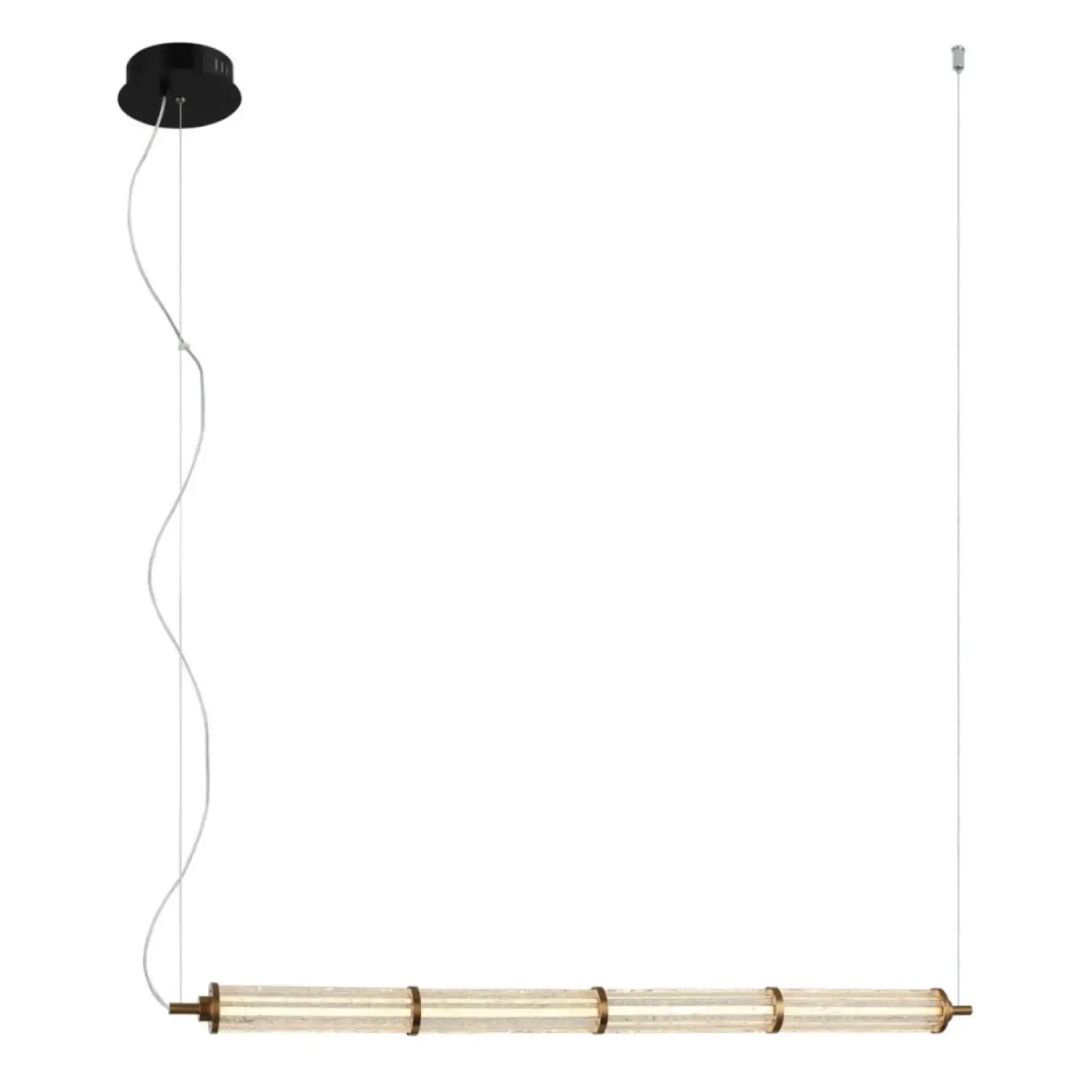 Sklep Kaja Szeroka lampa LED nad wyspę kuchenną PND-26384-4-GD-CL SANPO | Kaja Sale