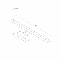 Sklep Kaja Szeroka lampa nad lustro 80cm LED 15W 4000K 10678 CEZANNE LED | Kaja* Lampy Led