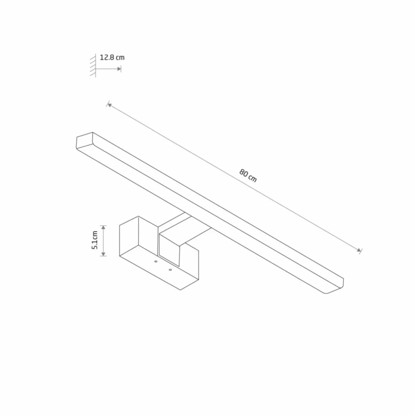 Sklep Kaja Szeroka lampa nad lustro 80cm LED 15W 4000K 10678 CEZANNE LED | Kaja* Lampy Led