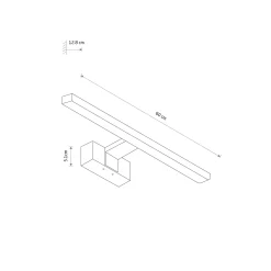 Sklep Kaja Szeroka lampa nad lustro 60cm LED 12W 4000K 10684 CEZANNE LED | Kaja* Lampy Led
