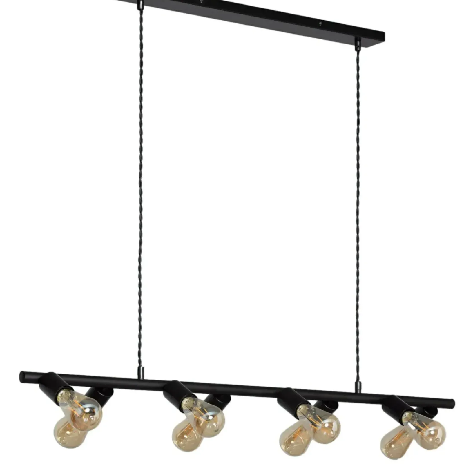 Sklep Kaja Szeroka lampa nad stół, na ozdobne żarówki ABR-RRN-8XE27 RETRO | Kaja czarny Best Sale