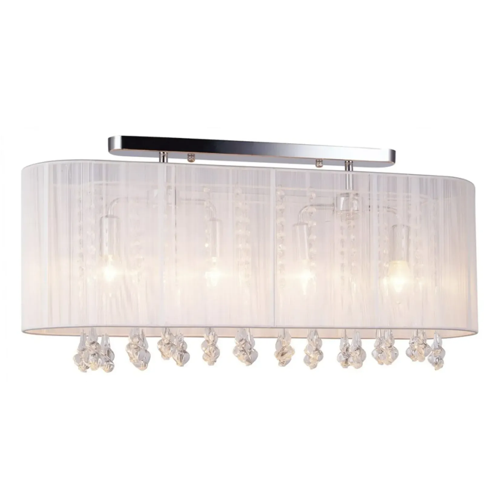 Sklep Kaja Szeroka lampa sufitowa glamour MXM1870-4 WH ISLA | Kaja Oświetlenie* Plafony Nowoczesne