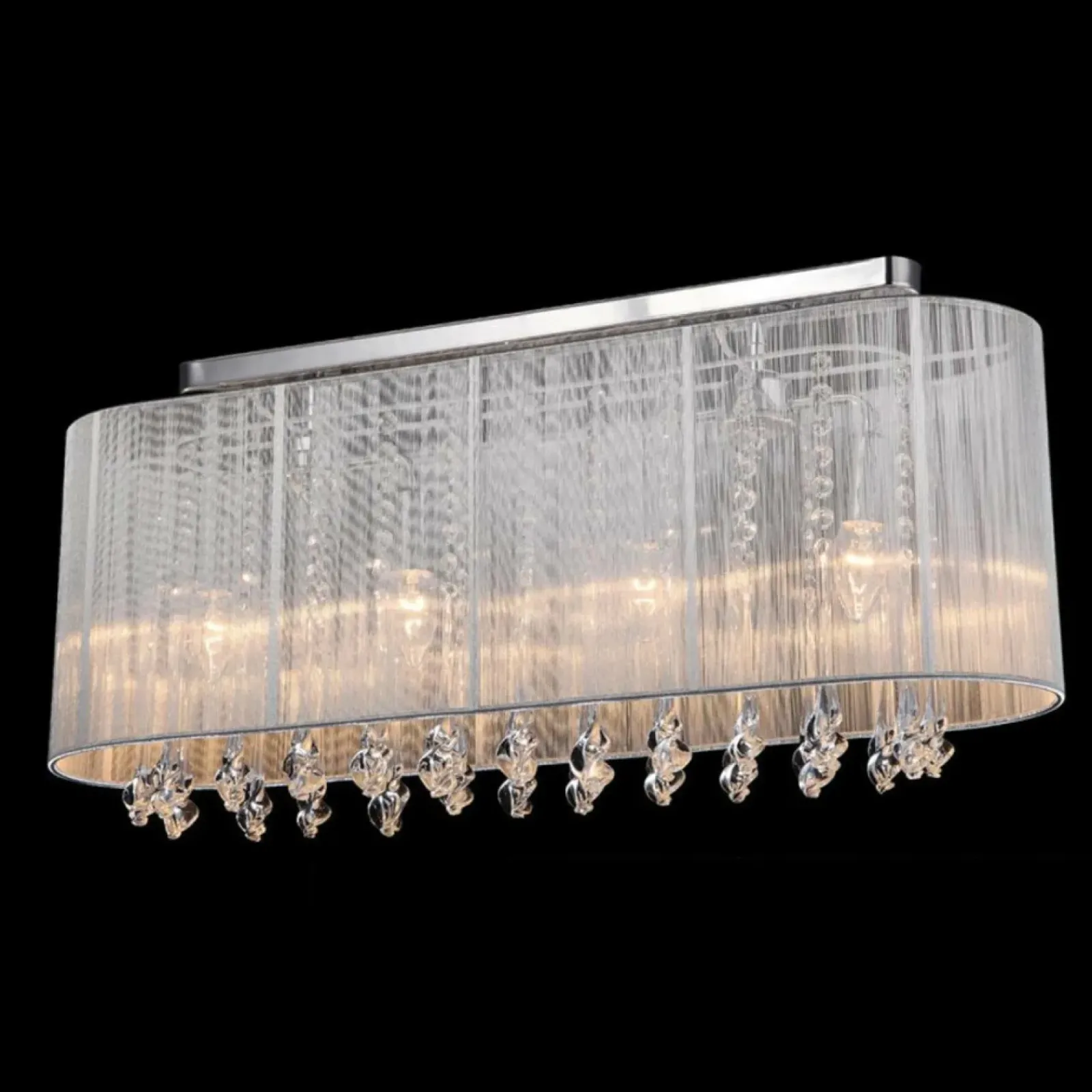Sklep Kaja Szeroka lampa sufitowa glamour MXM1870-4 WH ISLA | Kaja Oświetlenie* Plafony Nowoczesne