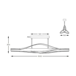 Sklep Kaja Szeroka lampa sufitowa LED do sypialni C230857003 BAEZ | Kaja* Lampy Led|Plafony Nowoczesne