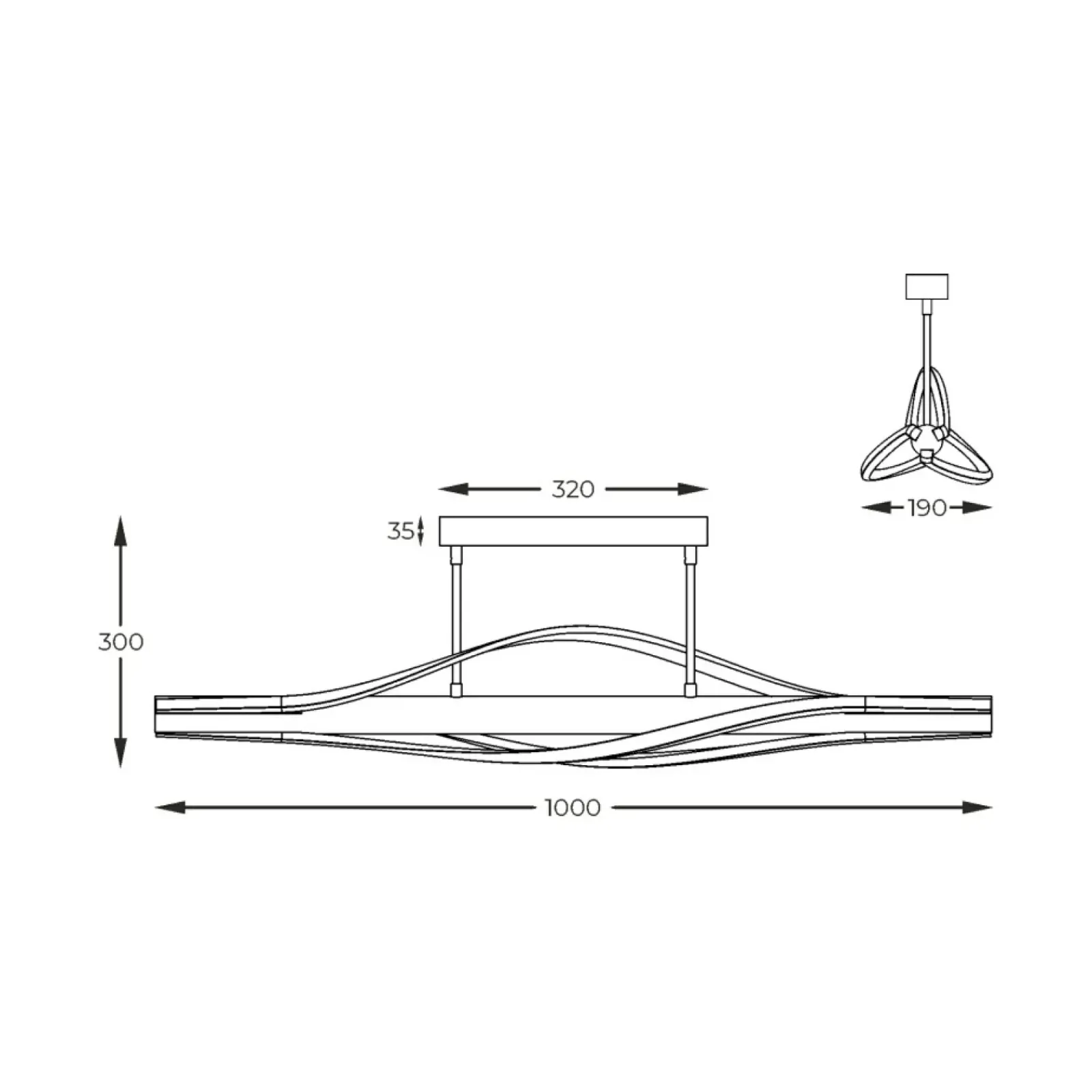 Sklep Kaja Szeroka lampa sufitowa LED do sypialni C230857003 BAEZ | Kaja* Lampy Led|Plafony Nowoczesne