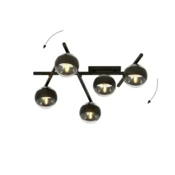 Sklep Kaja Szeroka lampa sufitowa z pięcioma kloszami 1105/5 SMART | Kaja Discount