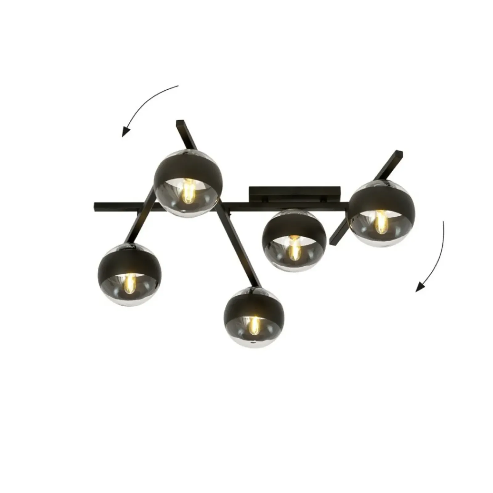 Sklep Kaja Szeroka lampa sufitowa z pięcioma kloszami 1105/5 SMART | Kaja Discount
