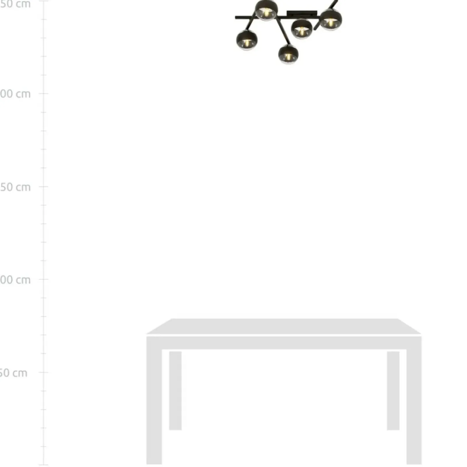 Sklep Kaja Szeroka lampa sufitowa z pięcioma kloszami 1105/5 SMART | Kaja Discount