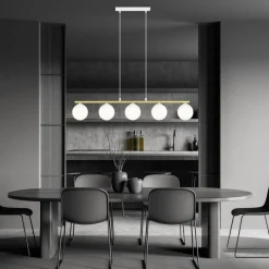 Sklep Kaja Szeroka lampa wisząca do eleganckiej jadalni 1255/5 z serii ALLORA Store