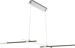Sklep Kaja Szeroka lampa wisząca do salonu A0021-330 THASOS | Kaja Oświetlenie chrom Shop