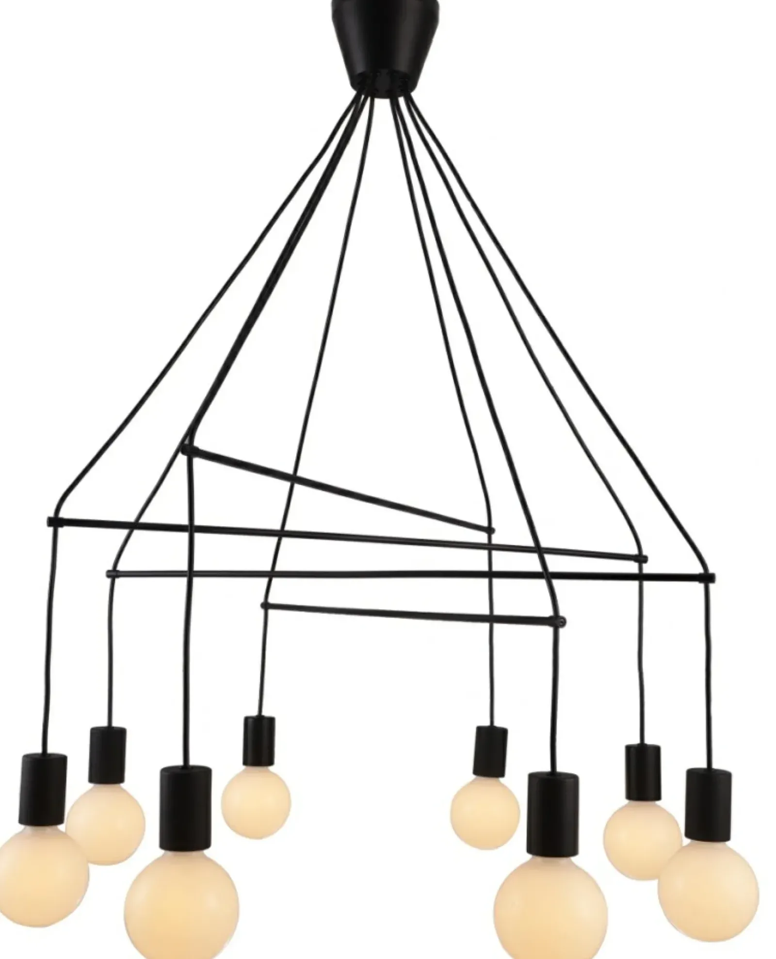 Sklep Kaja Szeroka lampa wisząca do wysokiego salonu 38-70951 ALTO | Kaja czarny Clearance