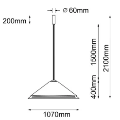 Sklep Kaja Szeroka lampa wisząca LED nad stół ANT 5049 PONTE | Kaja Oświetlenie Outlet