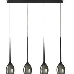 Sklep Kaja Szeroka lampa wisząca na listwie, do kuchni AZ2938 IZZA SMOKY | Kaja dymiony Outlet