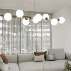 Sklep Kaja Szeroka lampa wisząca nad stół w jadalni 1241/8 z serii GRAVITY | Kaja Fashion