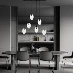 Sklep Kaja Szeroka lampa wisząca nad stół w salonie 1265/6 z serii ASTRAL | Kaja Clearance