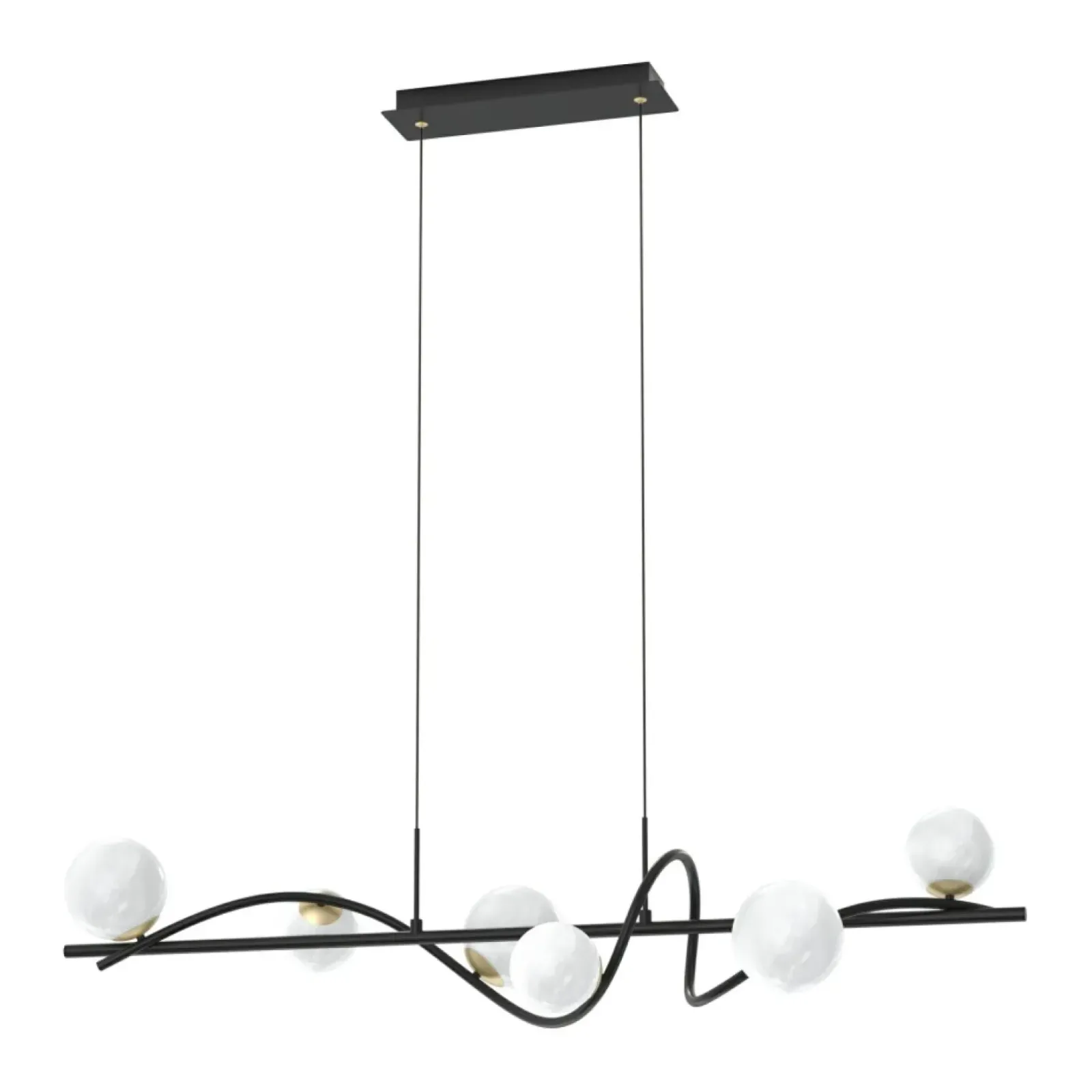 Sklep Kaja Szeroka lampa wisząca nad stół w jadalni MD3145-6-EBGN NISYRO | Kaja Fashion