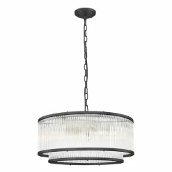 Sklep Kaja Szeroka lampa wisząca z podwójnym kloszem P0528-06H-P7AC SERGIO | Kaja New
