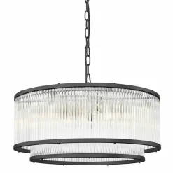 Sklep Kaja Szeroka lampa wisząca z podwójnym kloszem P0528-06H-P7AC SERGIO | Kaja New