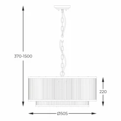Sklep Kaja Szeroka lampa wisząca z podwójnym kloszem P0528-06H-P7AC SERGIO | Kaja New